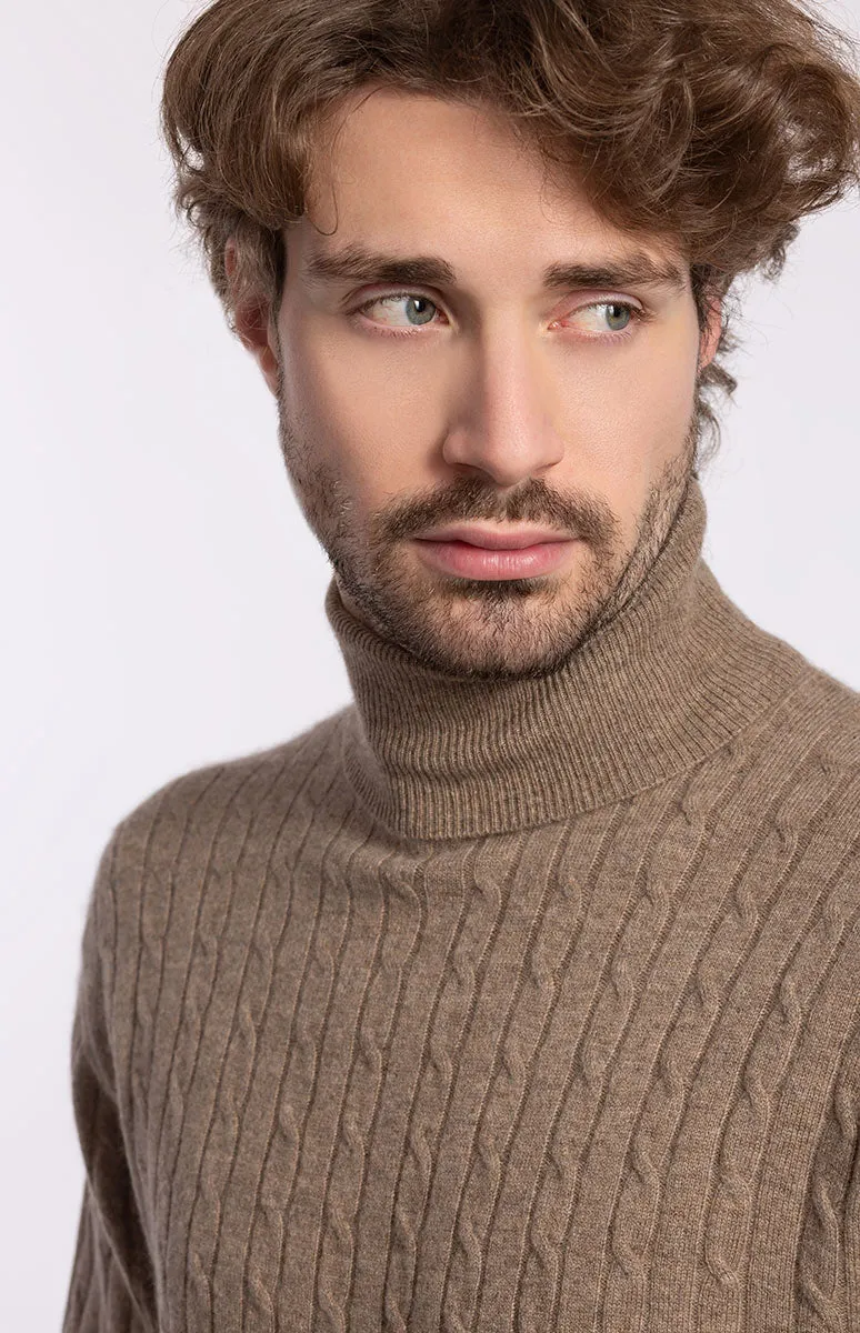 Maglia Collo Alto Treccia 2 fili