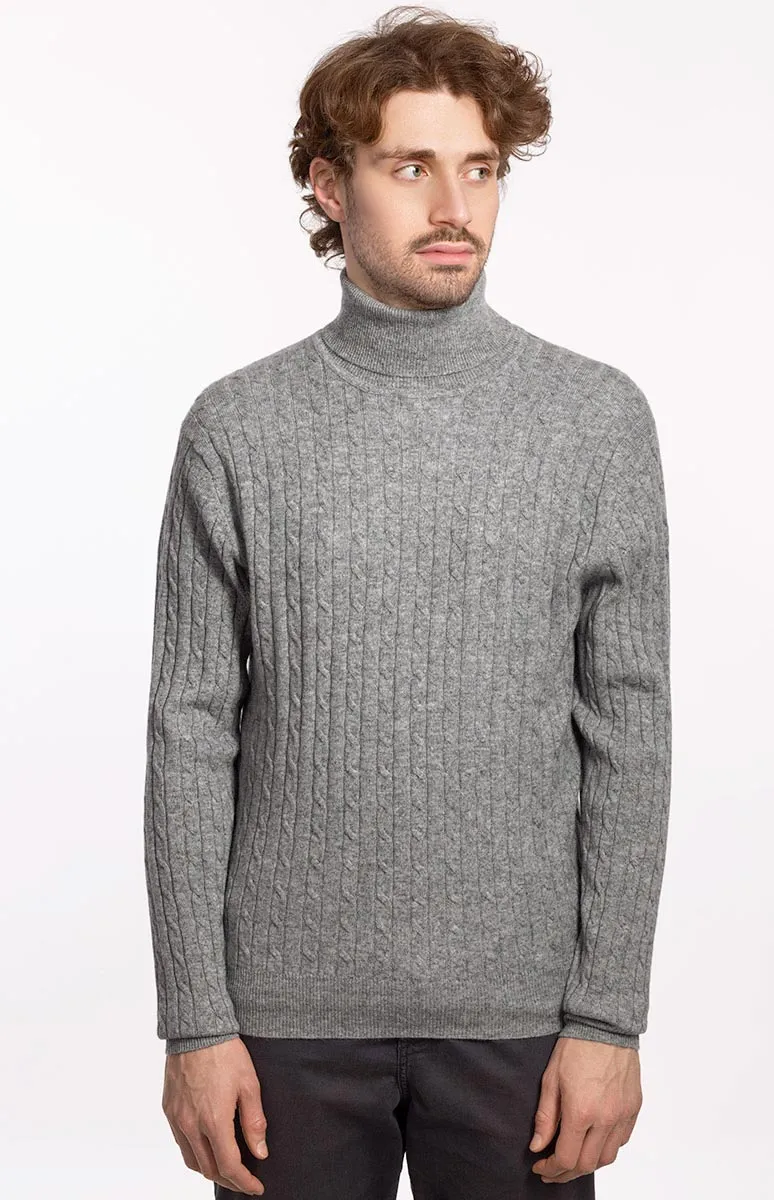 Maglia Collo Alto Treccia 2 fili