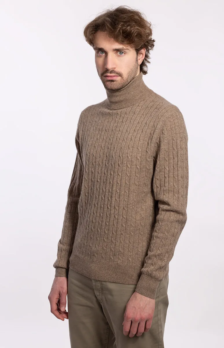 Maglia Collo Alto Treccia 2 fili