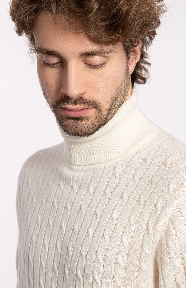 Maglia Collo Alto Treccia 2 fili