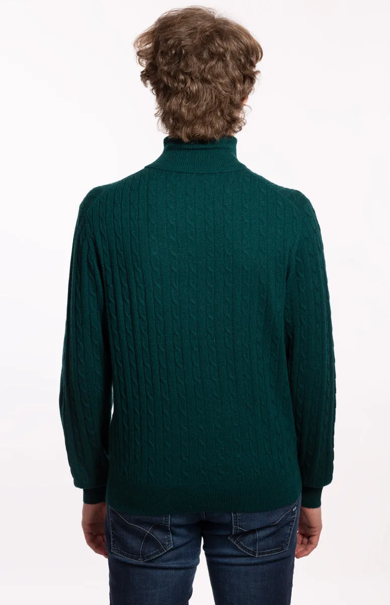 Maglia Collo Alto Treccia 2 fili