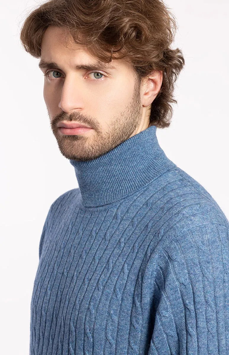Maglia Collo Alto Treccia 2 fili