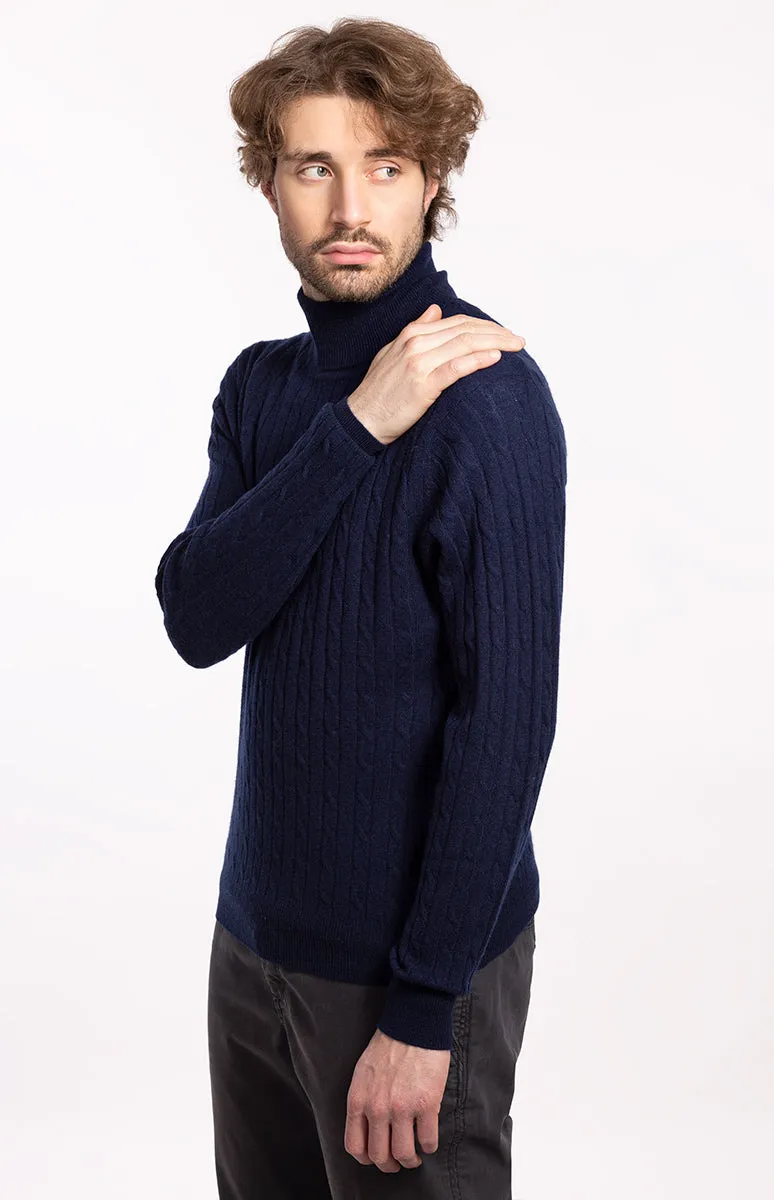 Maglia Collo Alto Treccia 2 fili