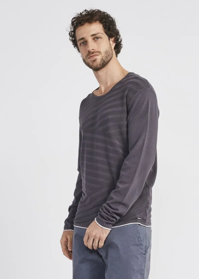 Maglia con intarsio a rilievo