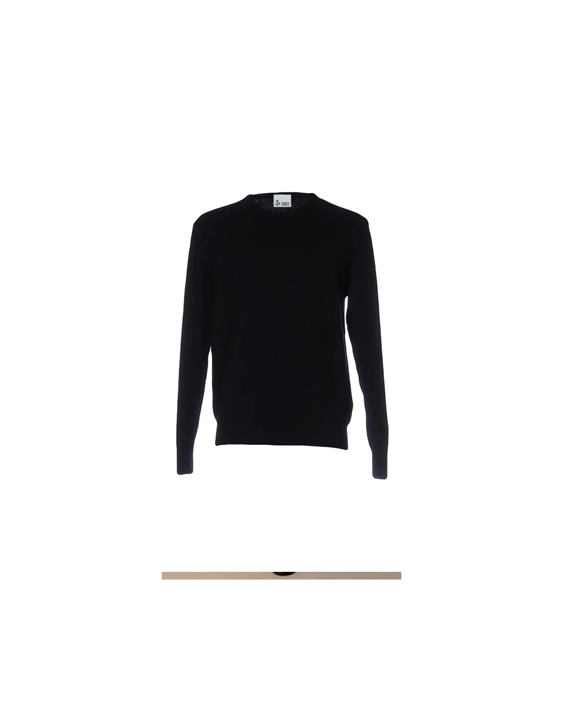 Maglia girocollo ml lana merino 4 stagioni nero