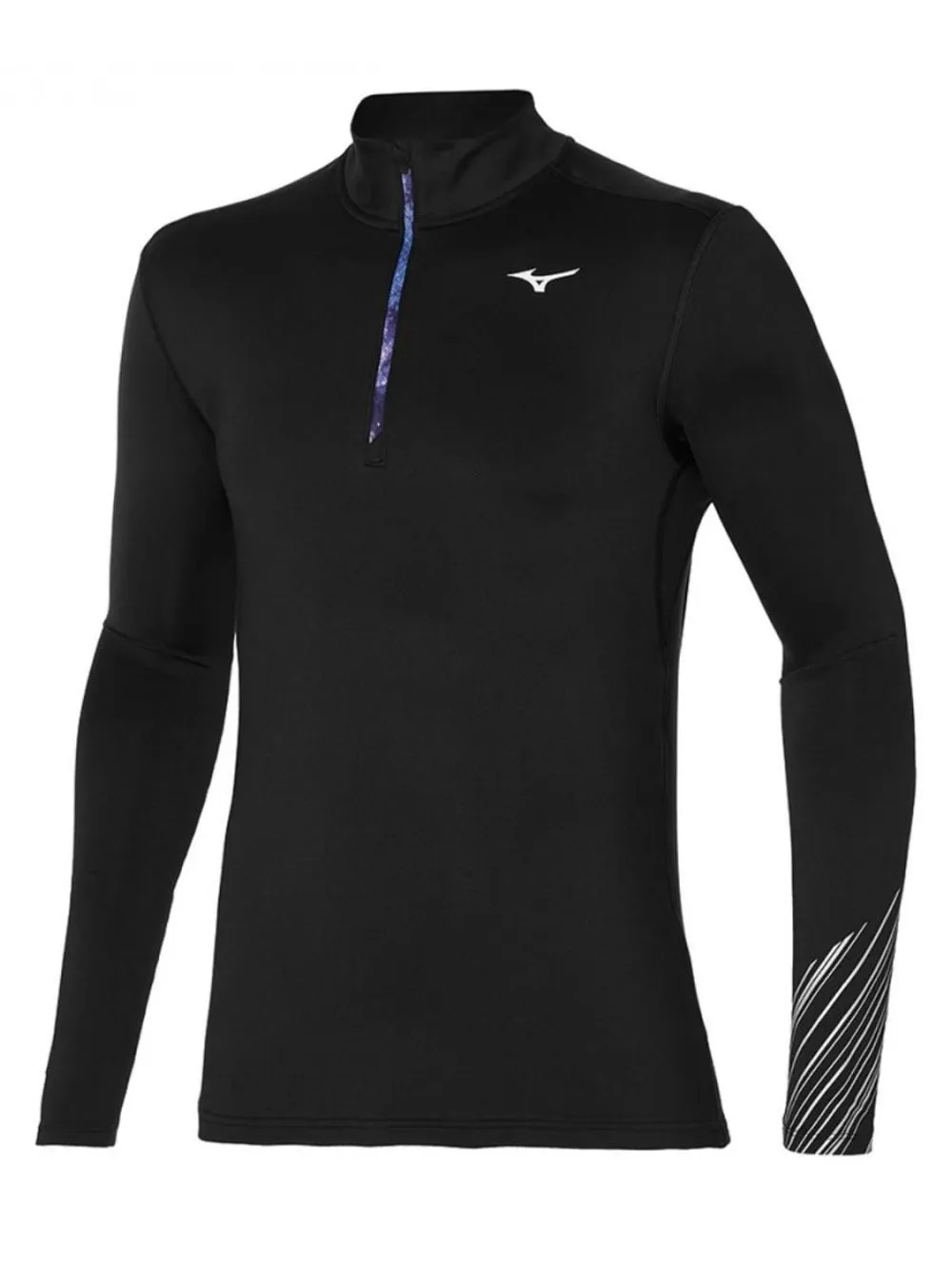 Maglia running MIZUNO Uomo J2GC2511 ACTIVE WARMALITE Nero