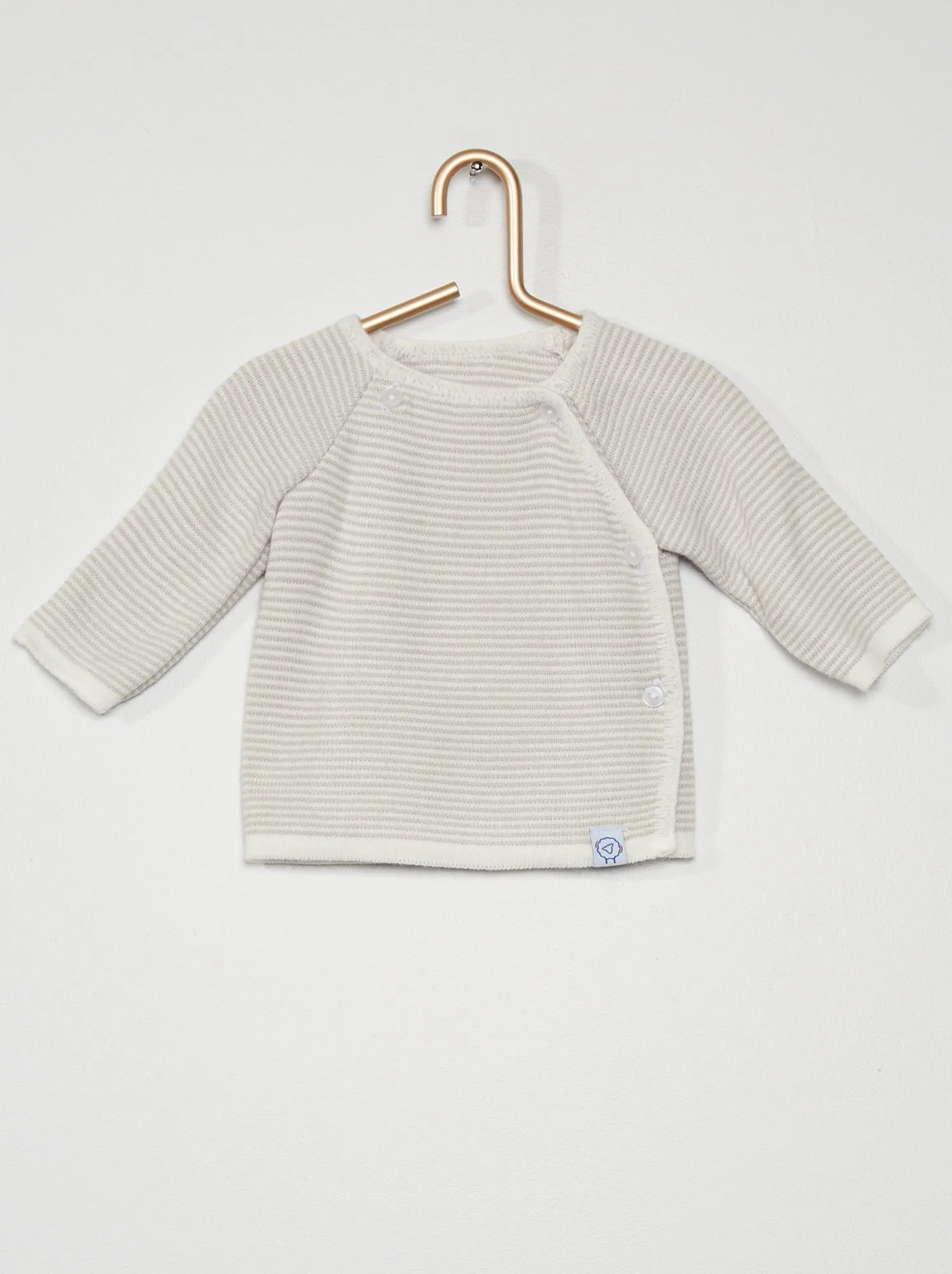 Maglioncino 'La Manufacture de Layette' - Made in France - grigio/ecru