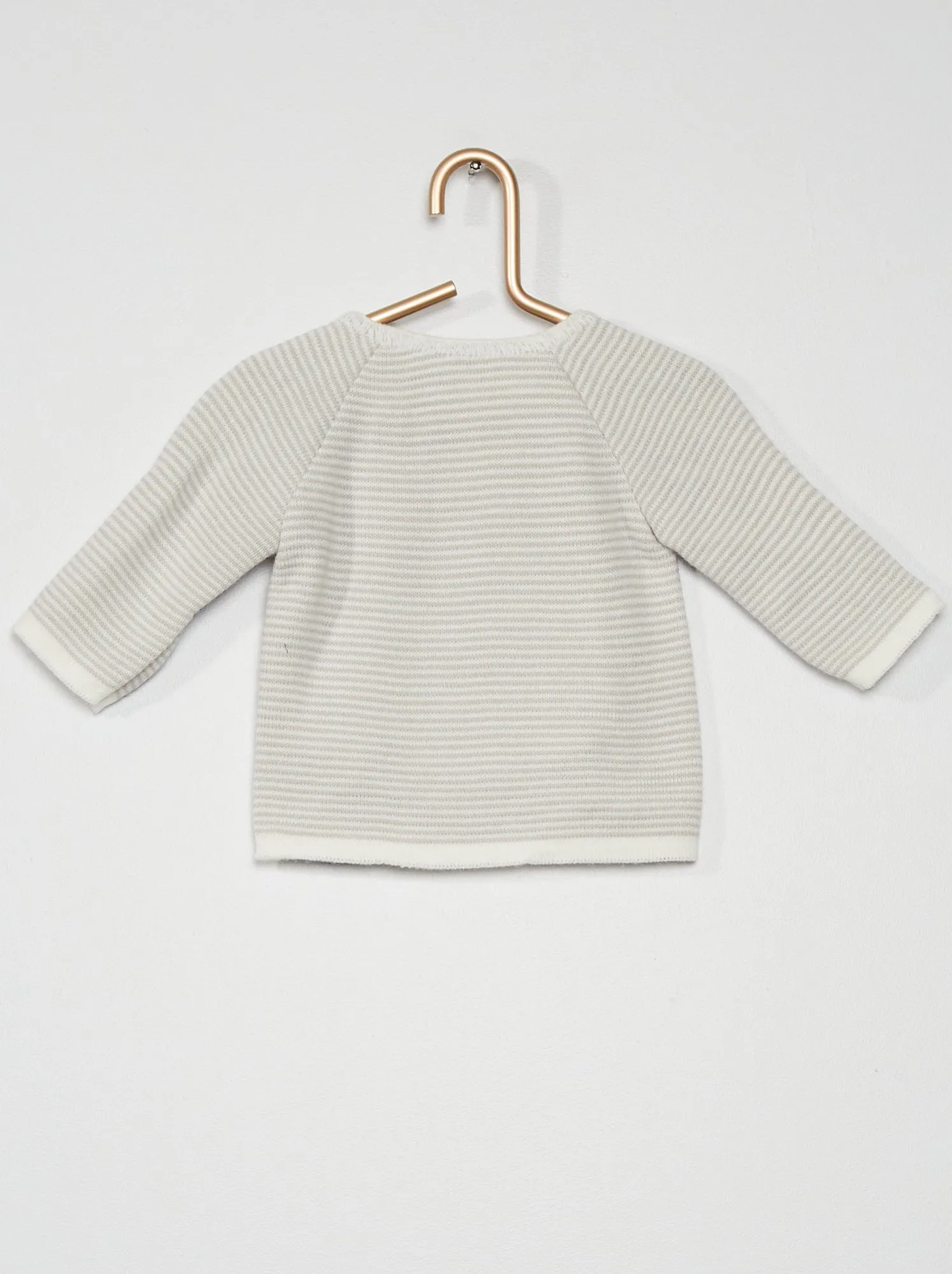 Maglioncino 'La Manufacture de Layette' - Made in France - grigio/ecru