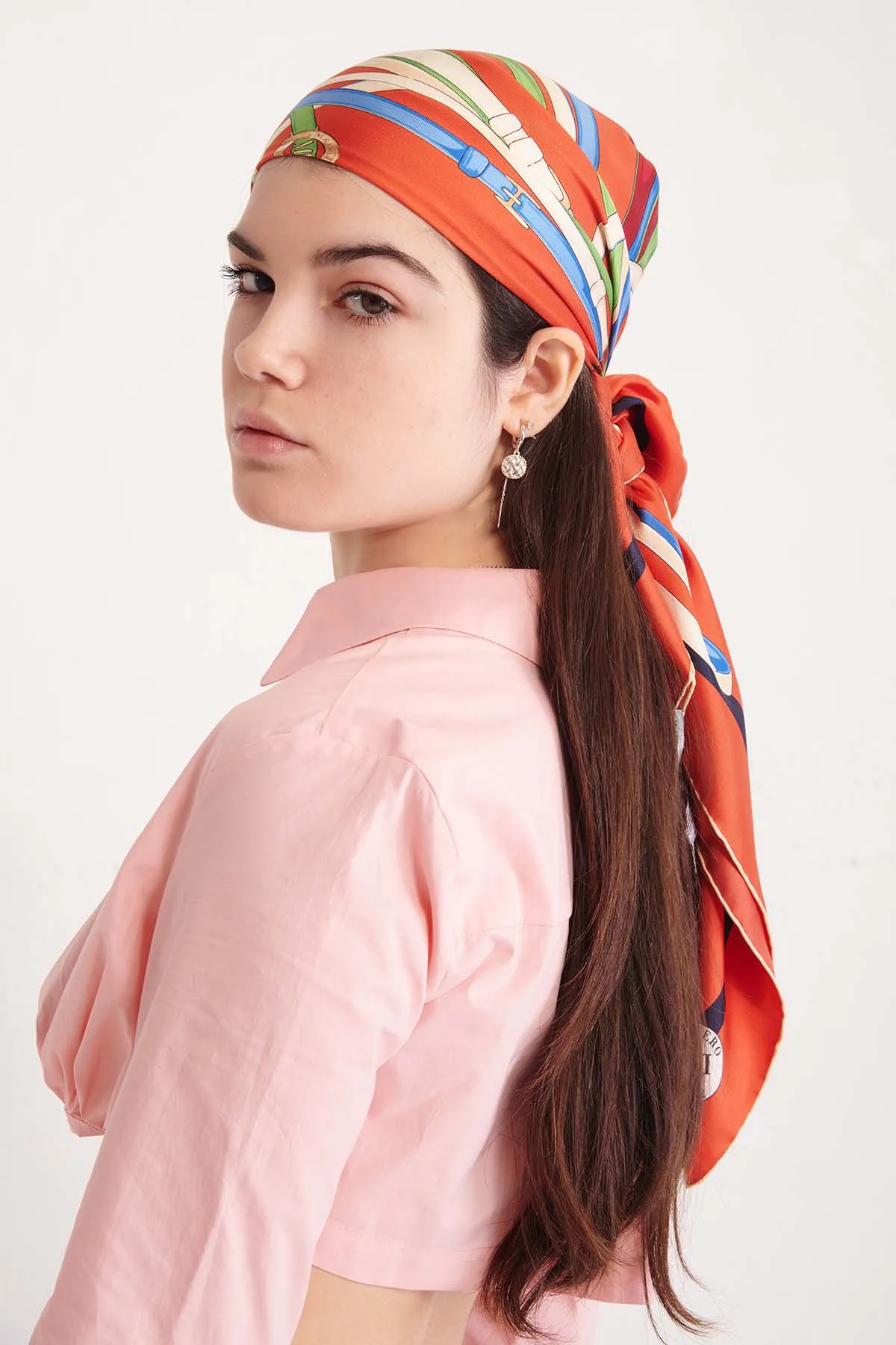 MANTERO Foulard in seta con stampa “cinture”