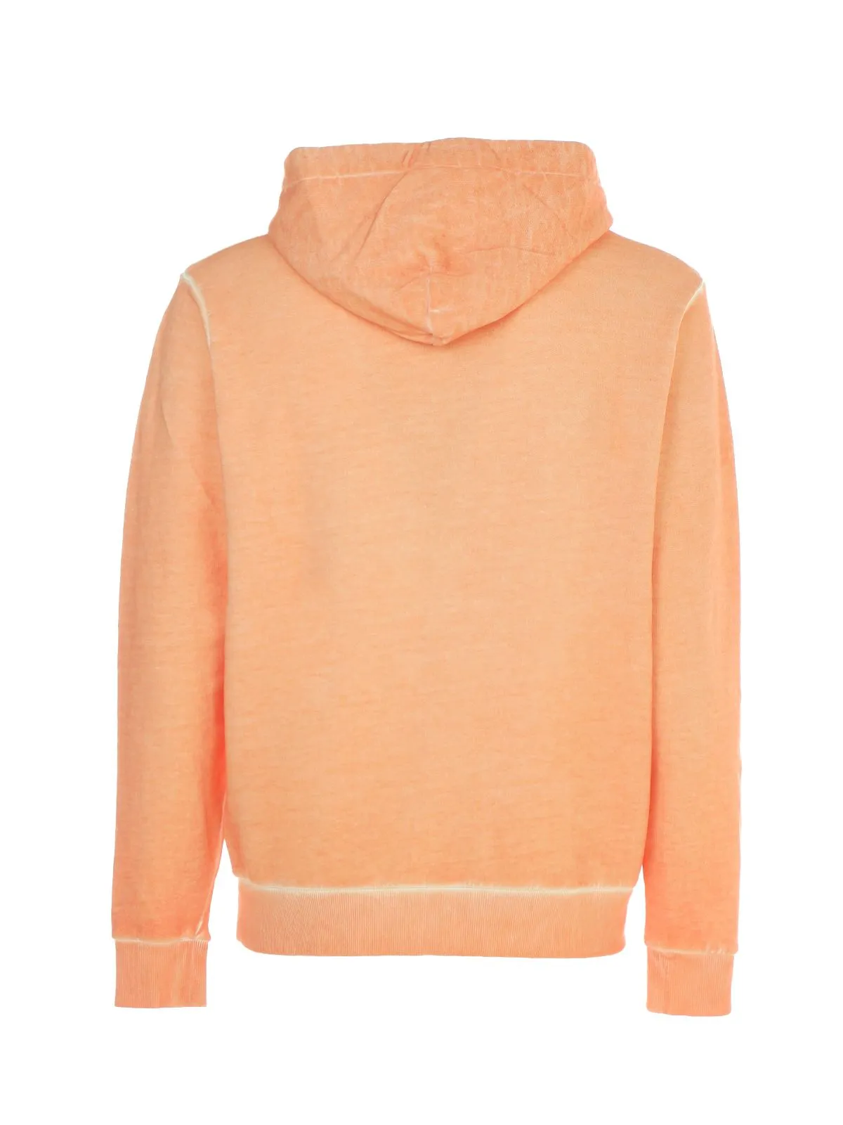 MARCELO BURLON   FELPA ARANCIONE SUNSET CROSS CON CAPPUCCIO IN COTONE