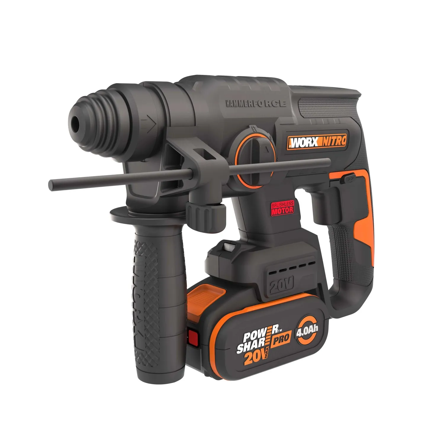 Martello demolitore a batteria Brushless Worx WX381 2,0J 20V 4Ah