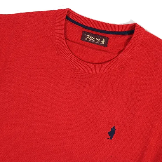MCS pullover uomo girocollo colore rosso