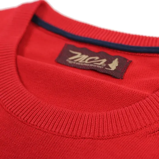 MCS pullover uomo girocollo colore rosso