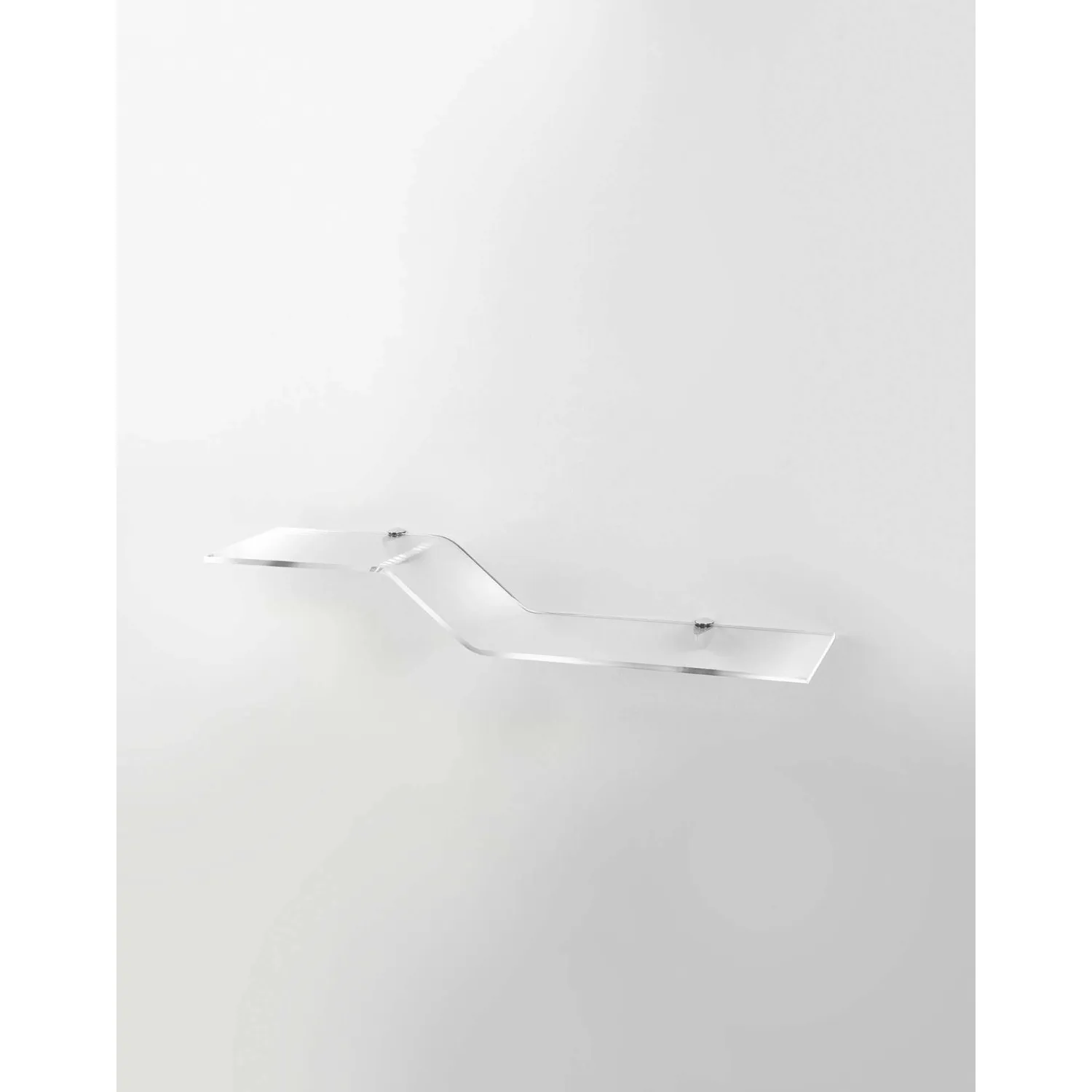 Mensola da parete in acrilico trasparente 16,5x66,5x0,8 cm