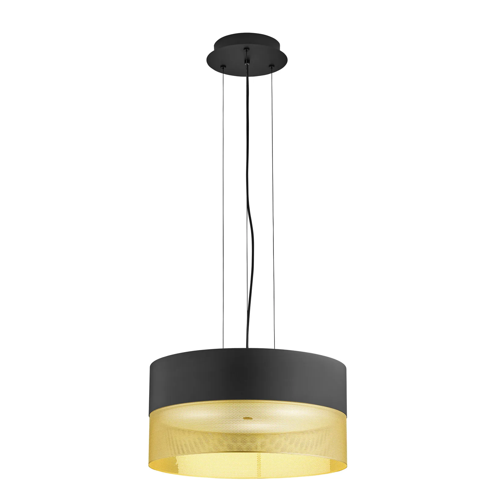 Mesh lampada a sospensione E27 Ø 50 cm nero/oro