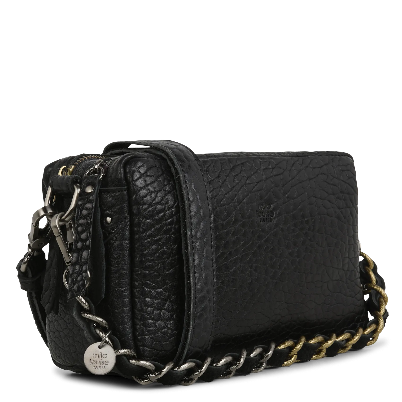  MILA LOUISE   MAMA - Borsa a bandoliera in pelle | Nero