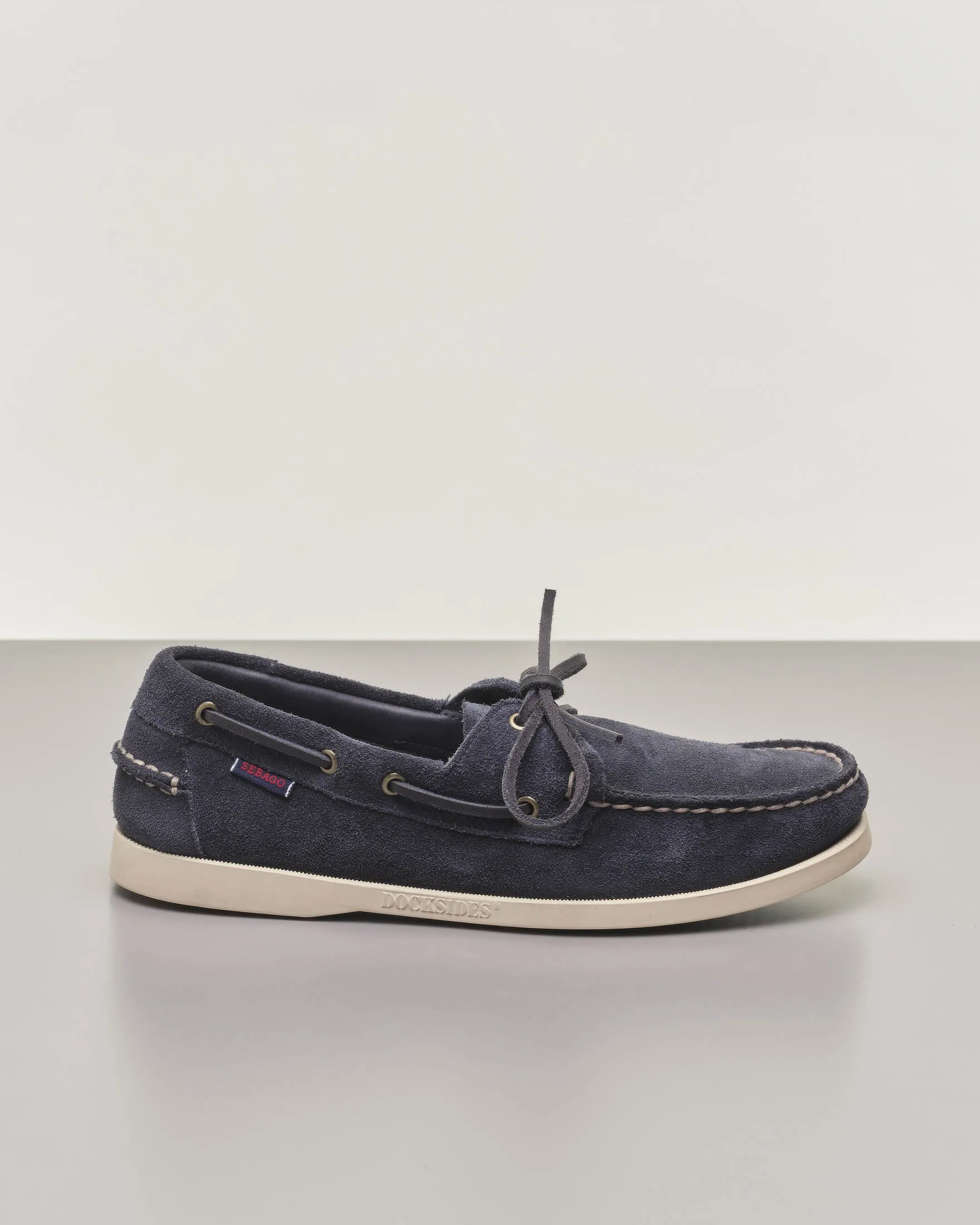 Mocassino da barca Portland in pelle scamosciata blu