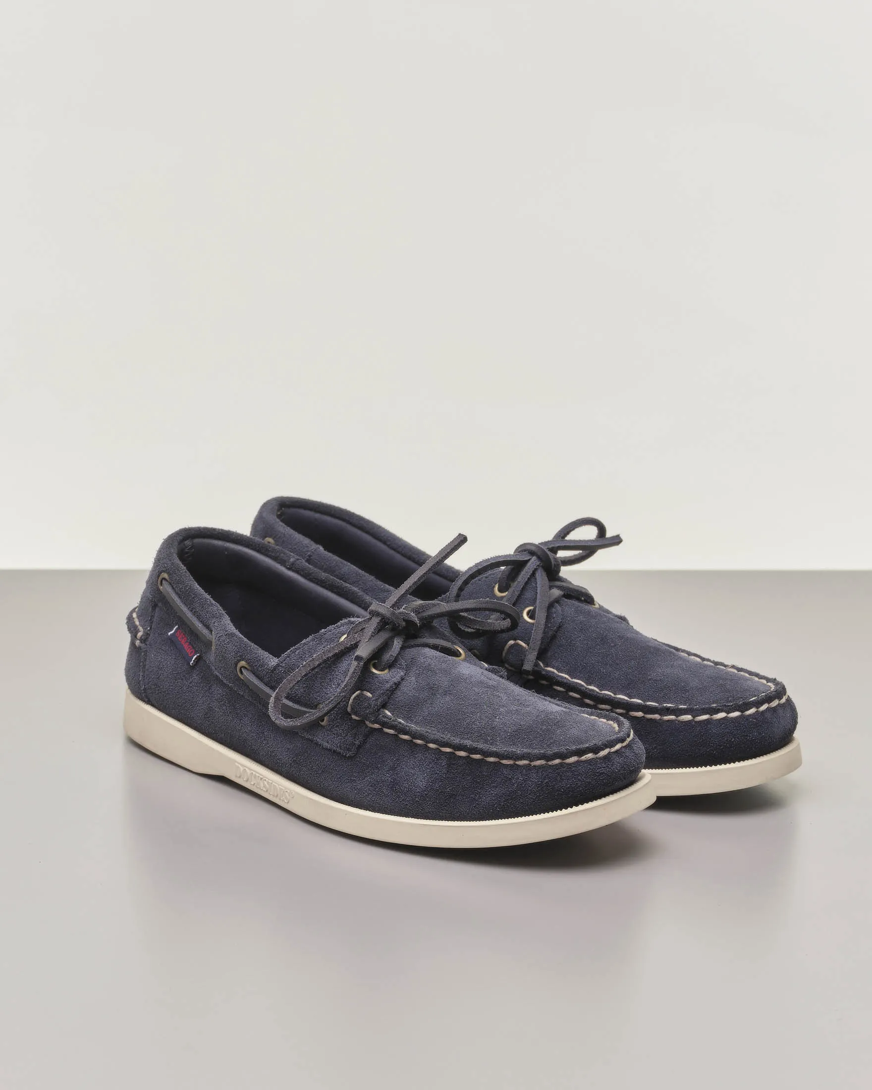 Mocassino da barca Portland in pelle scamosciata blu