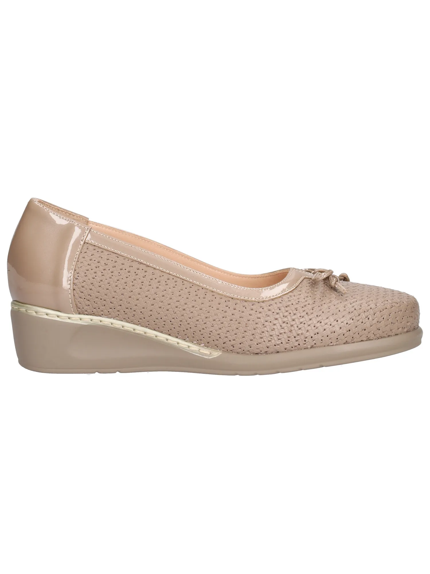 Mocassino zeppa bassa Confort da donna beige