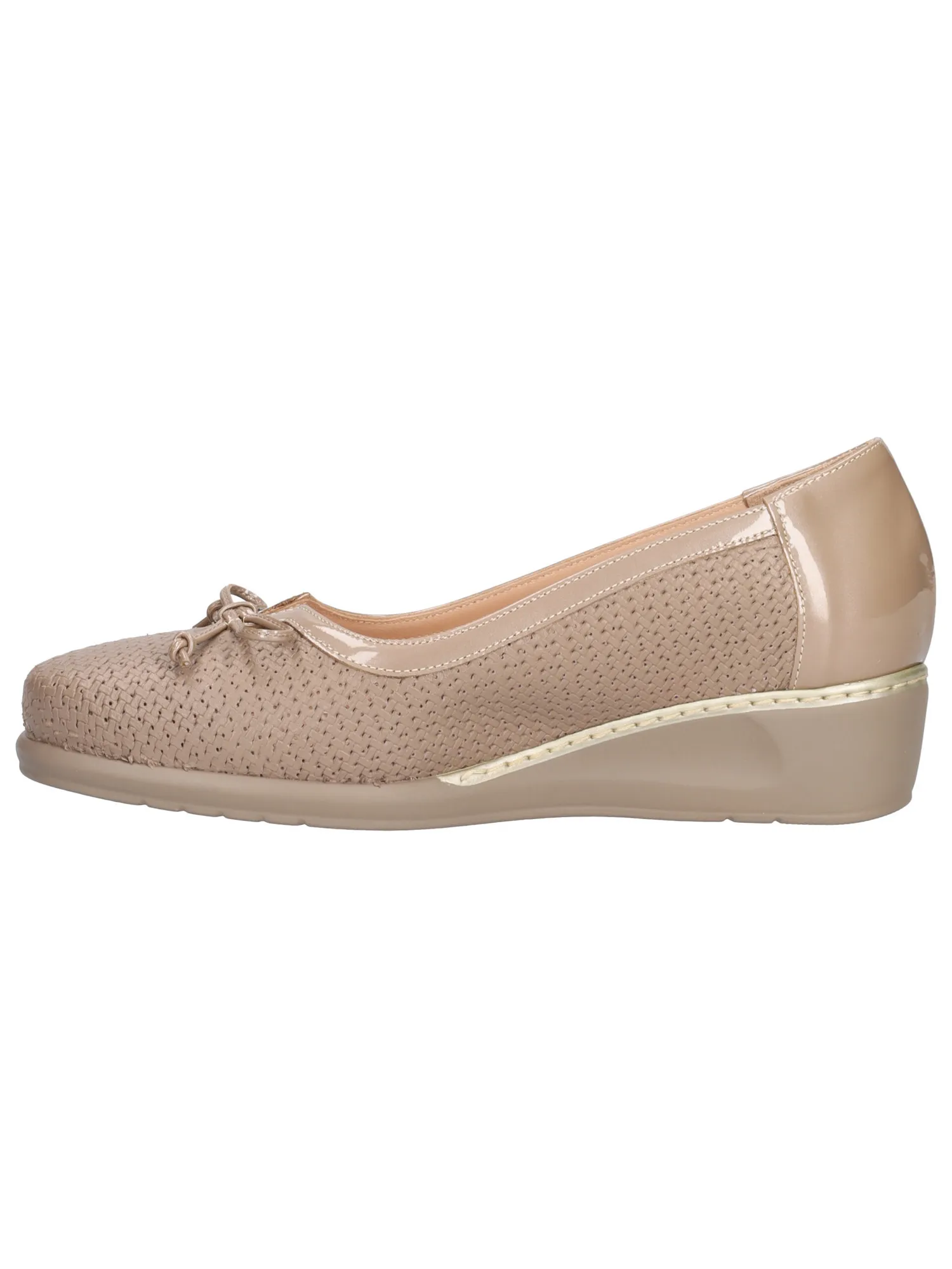 Mocassino zeppa bassa Confort da donna beige