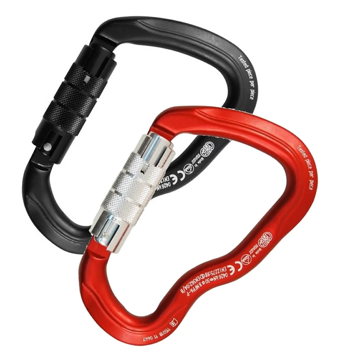 Moschettone ergonomico KONG - FERRATA AUTO BLOCK - ghiera auto block - diametro corda 26 mm!