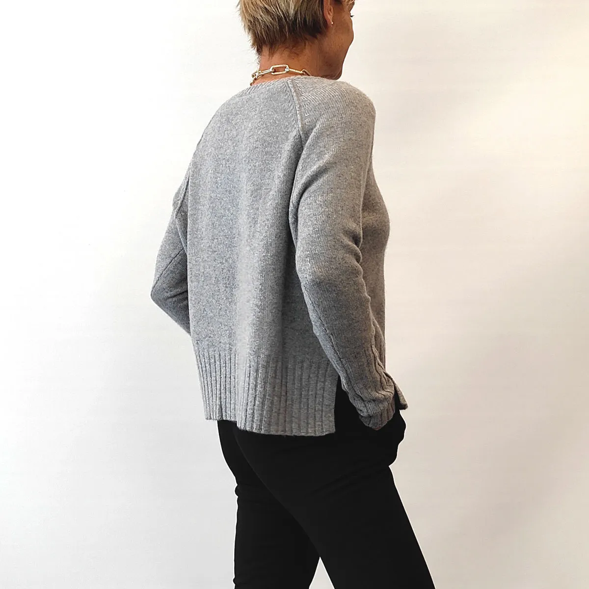 Must Have – Maglia Cashmere Boxy Grigio