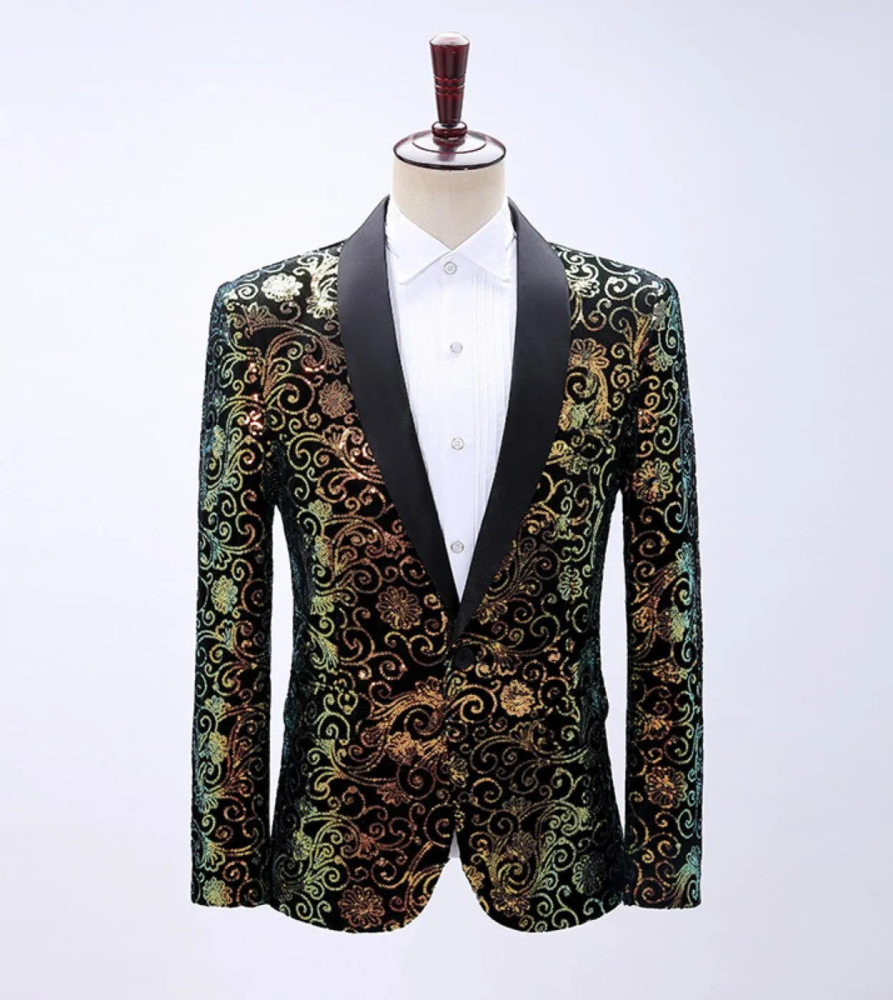 New Fashion Paillettes Blazer Uomo Stage Party Giacca da uomo Performance di lusso Blazer da uomo Wedding Dj Singer Costume Hom