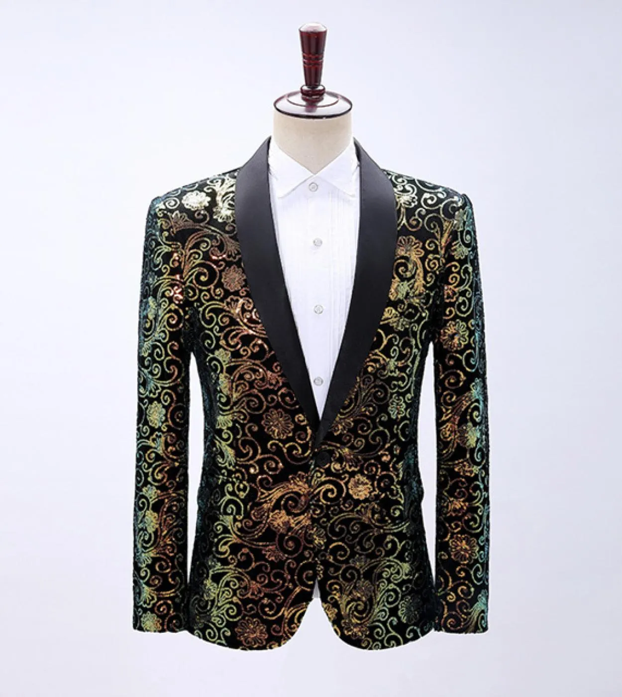 New Fashion Paillettes Blazer Uomo Stage Party Giacca da uomo Performance di lusso Blazer da uomo Wedding Dj Singer Costume Hom