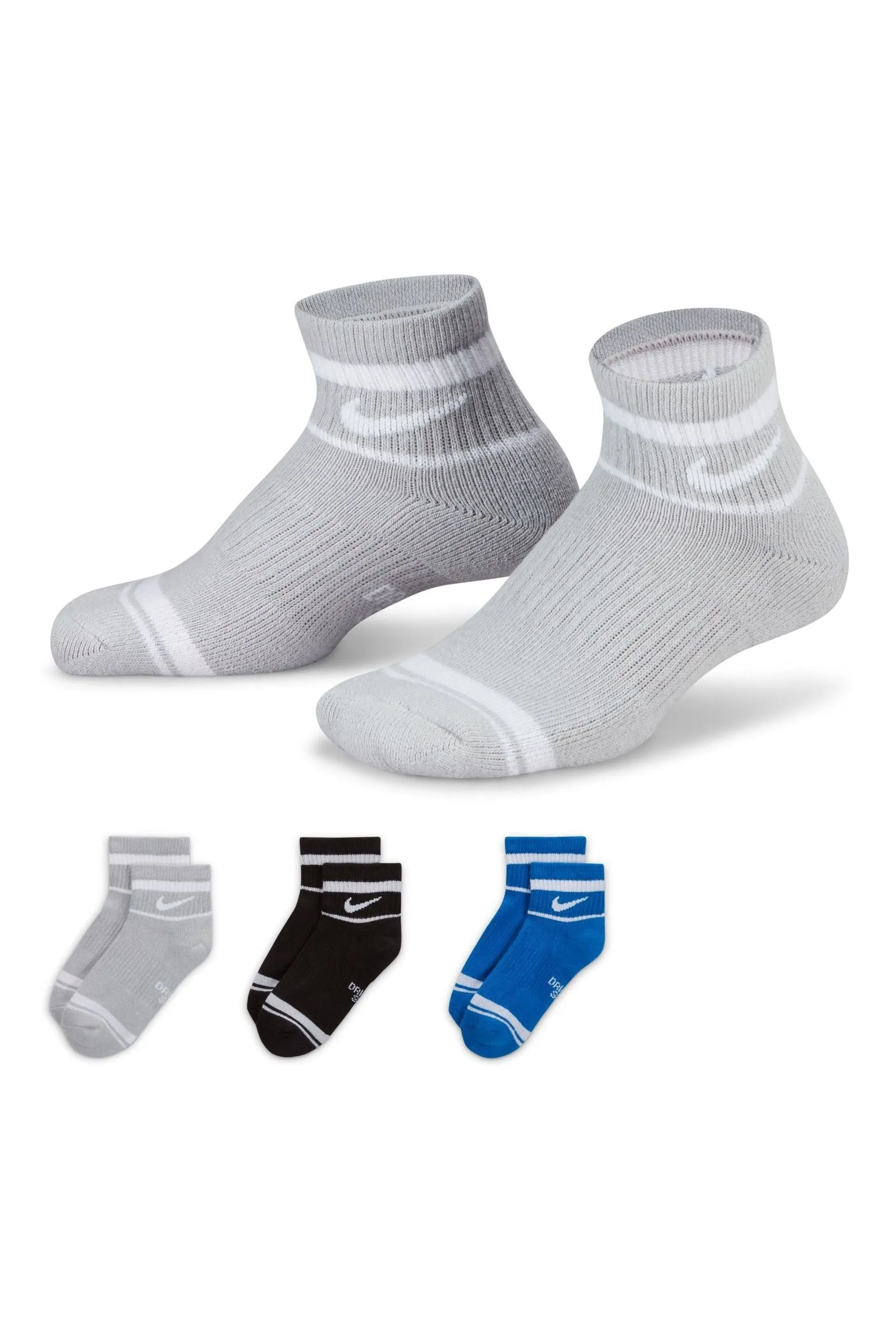 Nike - Everyday - Calzini alla caviglia imbottita da 3 Confezione
