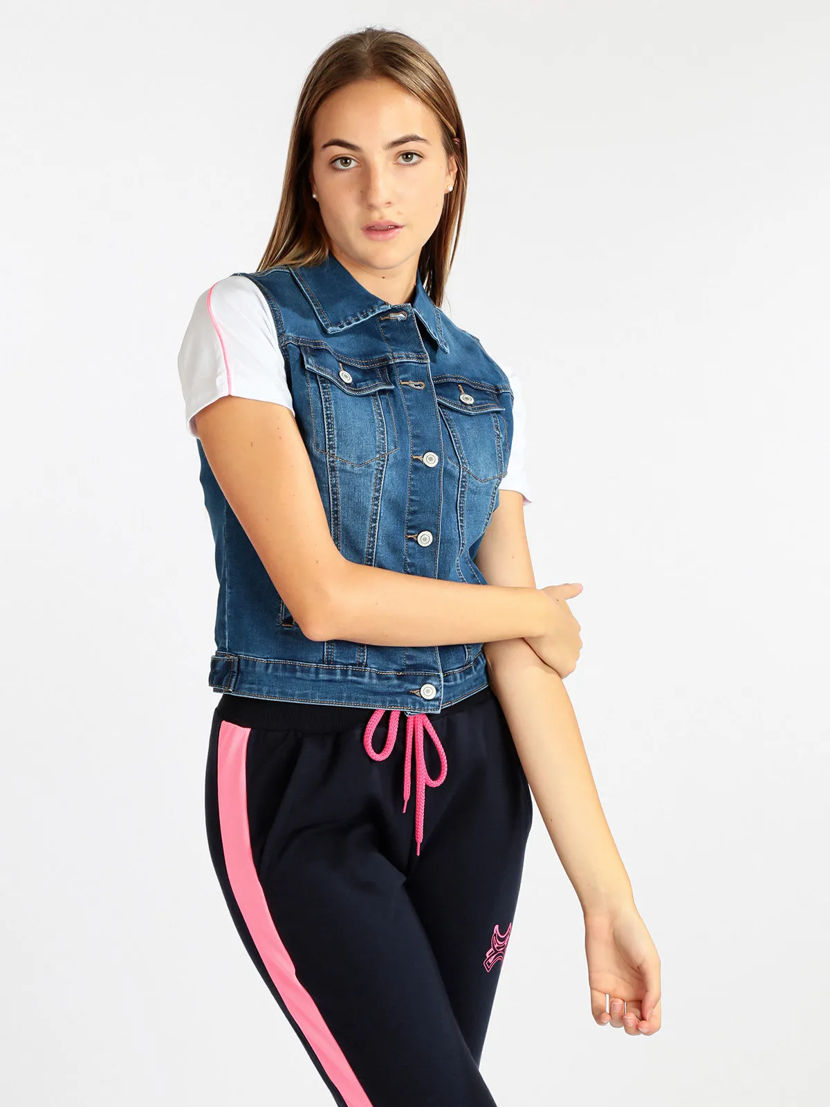 Nove&Nove Gilet en jean femme