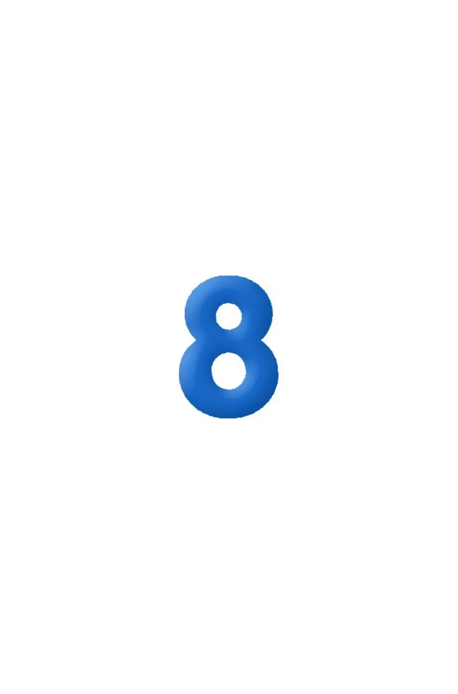 Numero gonfiabile n 8 per compleanno blu