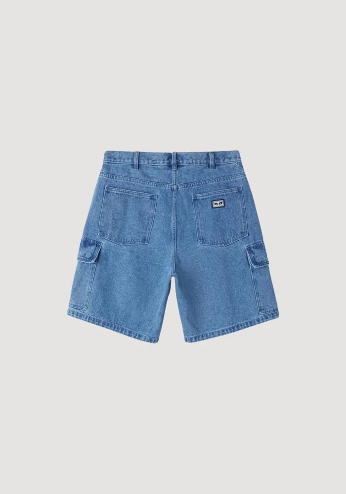 OBEY BIGWIG BAGGY DENIM CARGO SHORT