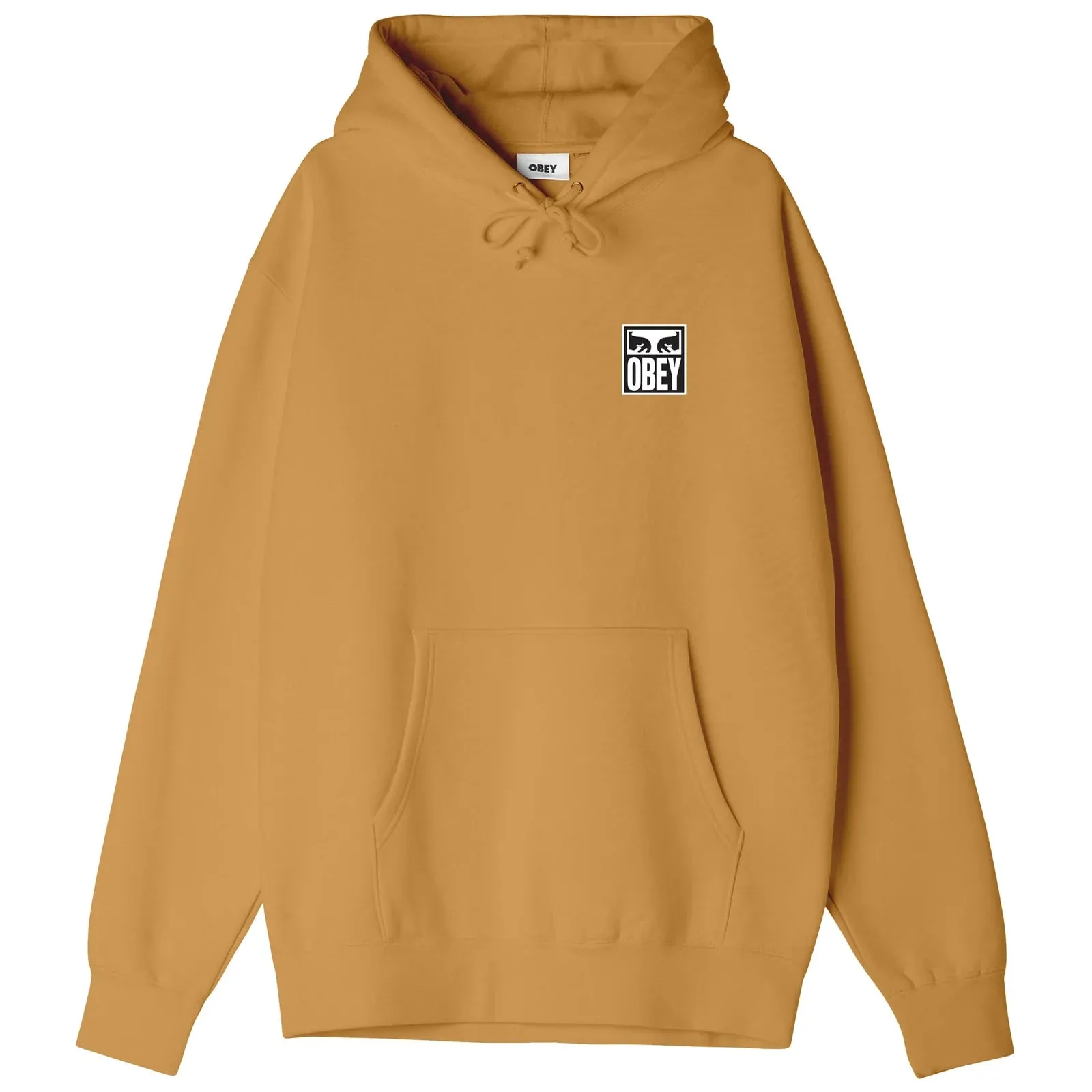 Obey men's sweatshirt with hood Eyes Icon II Heavyweight 117462142 ocher