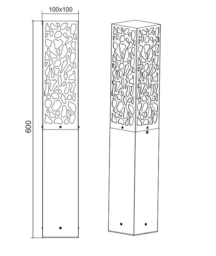 Paletto Da Esterno Cooper Antracite IP44 Trio H60 cm Trio Lighting