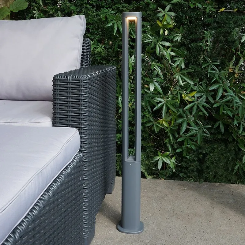 Palo da giardino 'Kalahari 80' moderno grigio/plastica - include LED / esterno