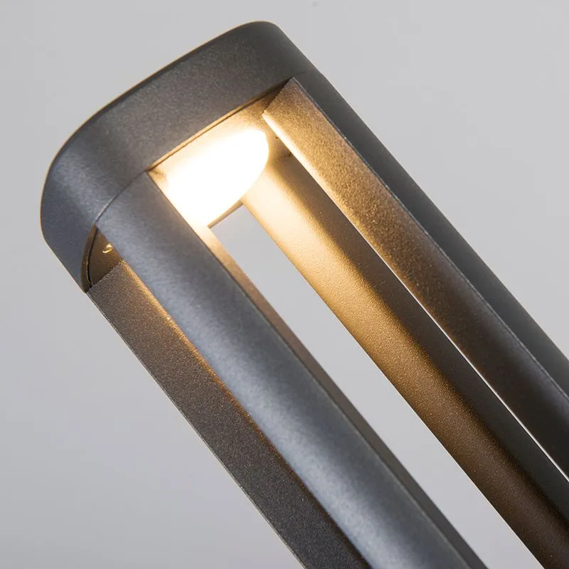 Palo da giardino 'Kalahari 80' moderno grigio/plastica - include LED / esterno