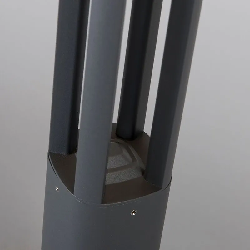 Palo da giardino 'Kalahari 80' moderno grigio/plastica - include LED / esterno