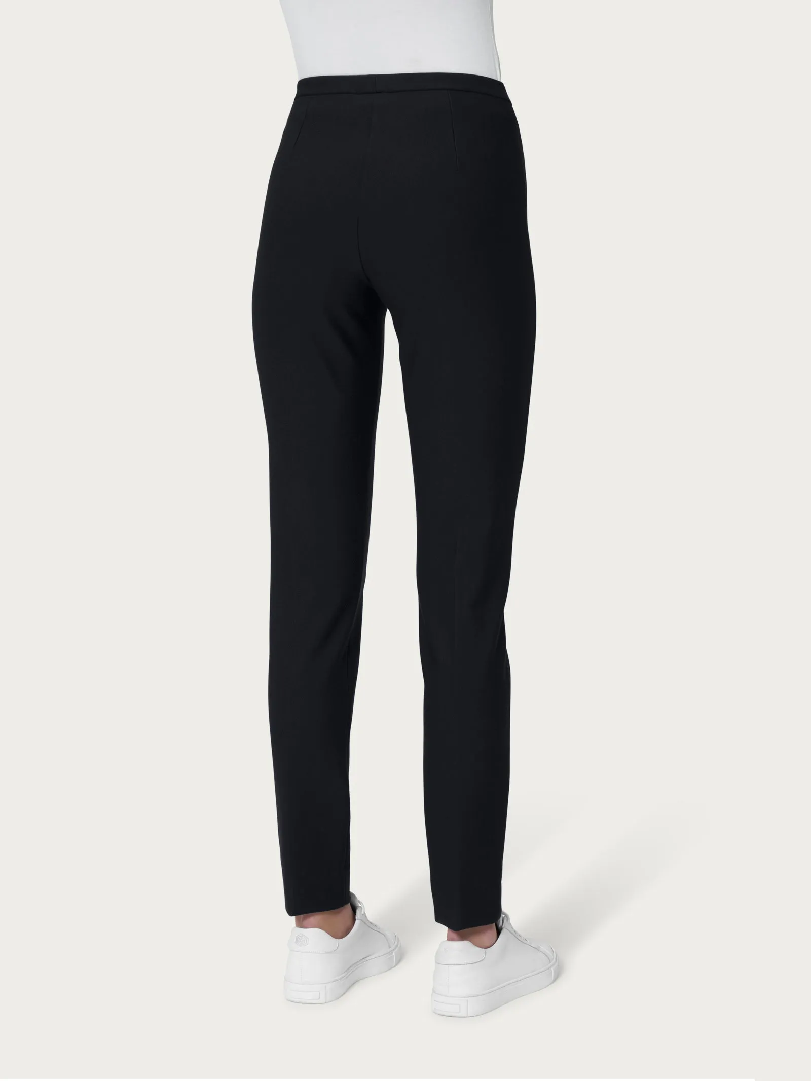 Pantalone a sigaretta modellante in Compact - Nero