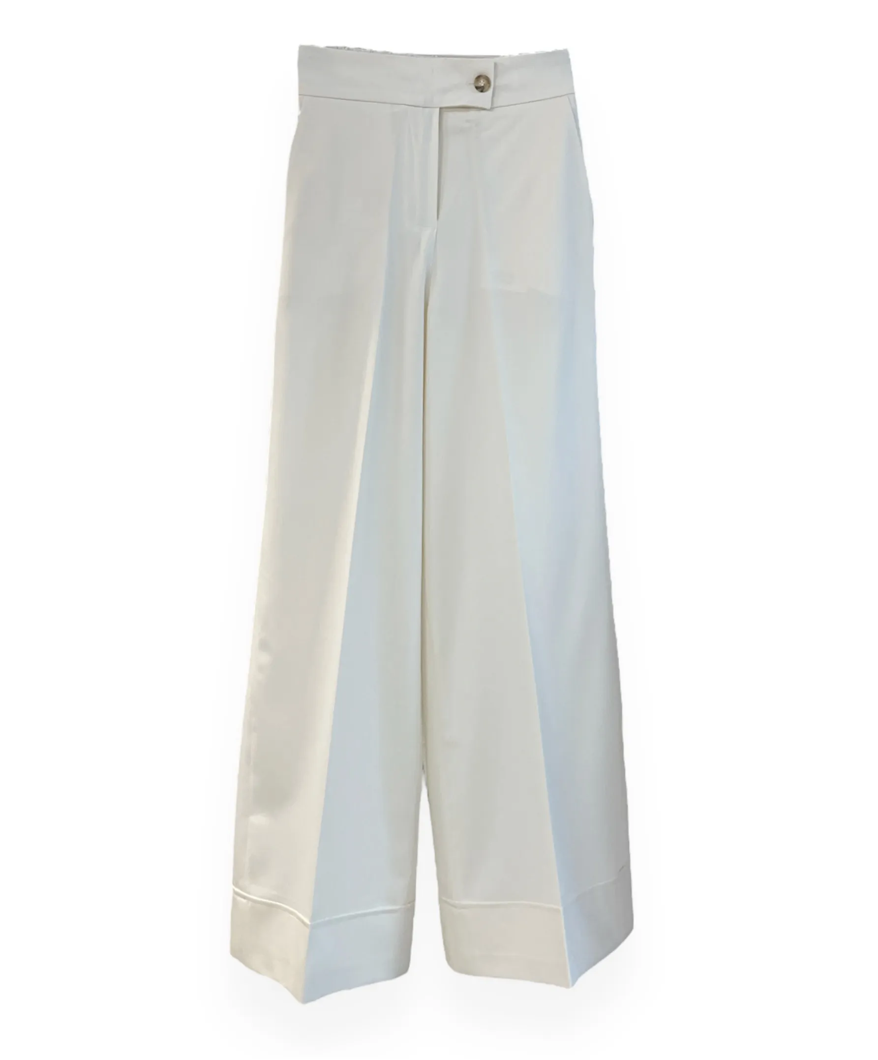 Pantalone donna palazzo 02205 panna