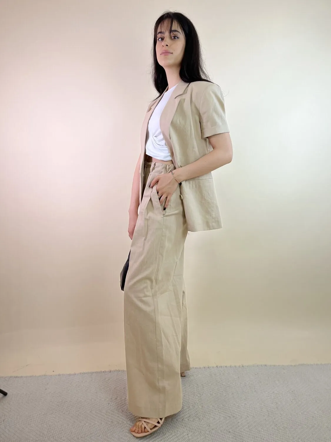 Pantalone palazzo in viscosa con coulisse  – Vicolo