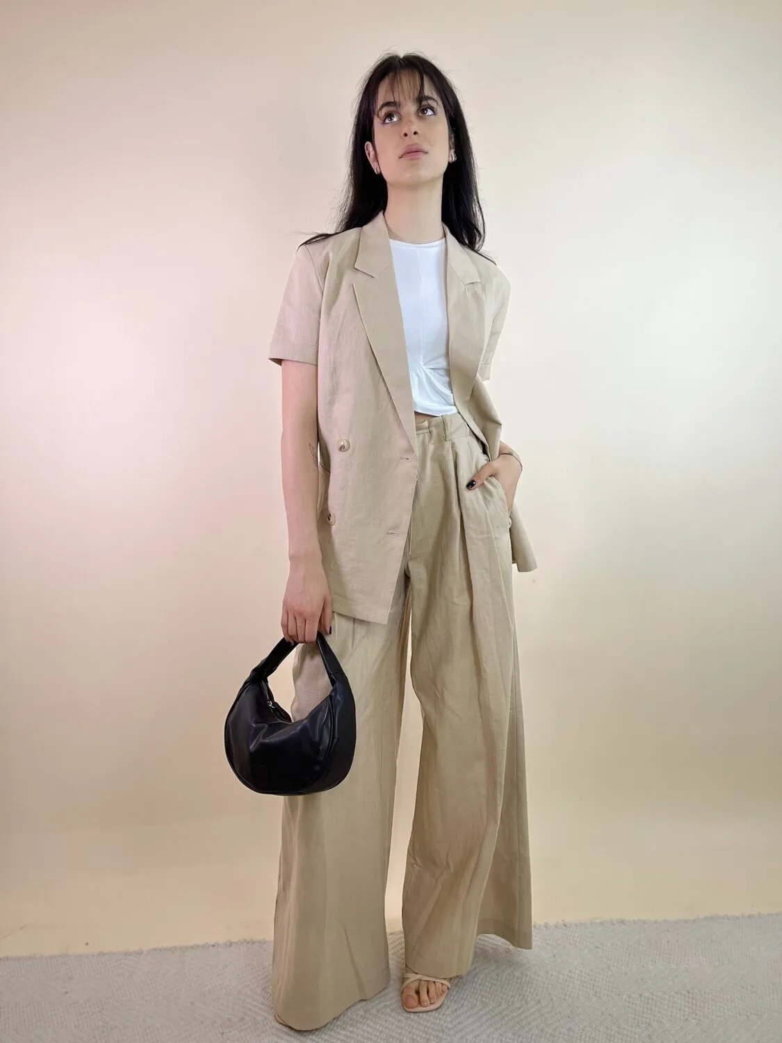Pantalone palazzo in viscosa con coulisse  – Vicolo
