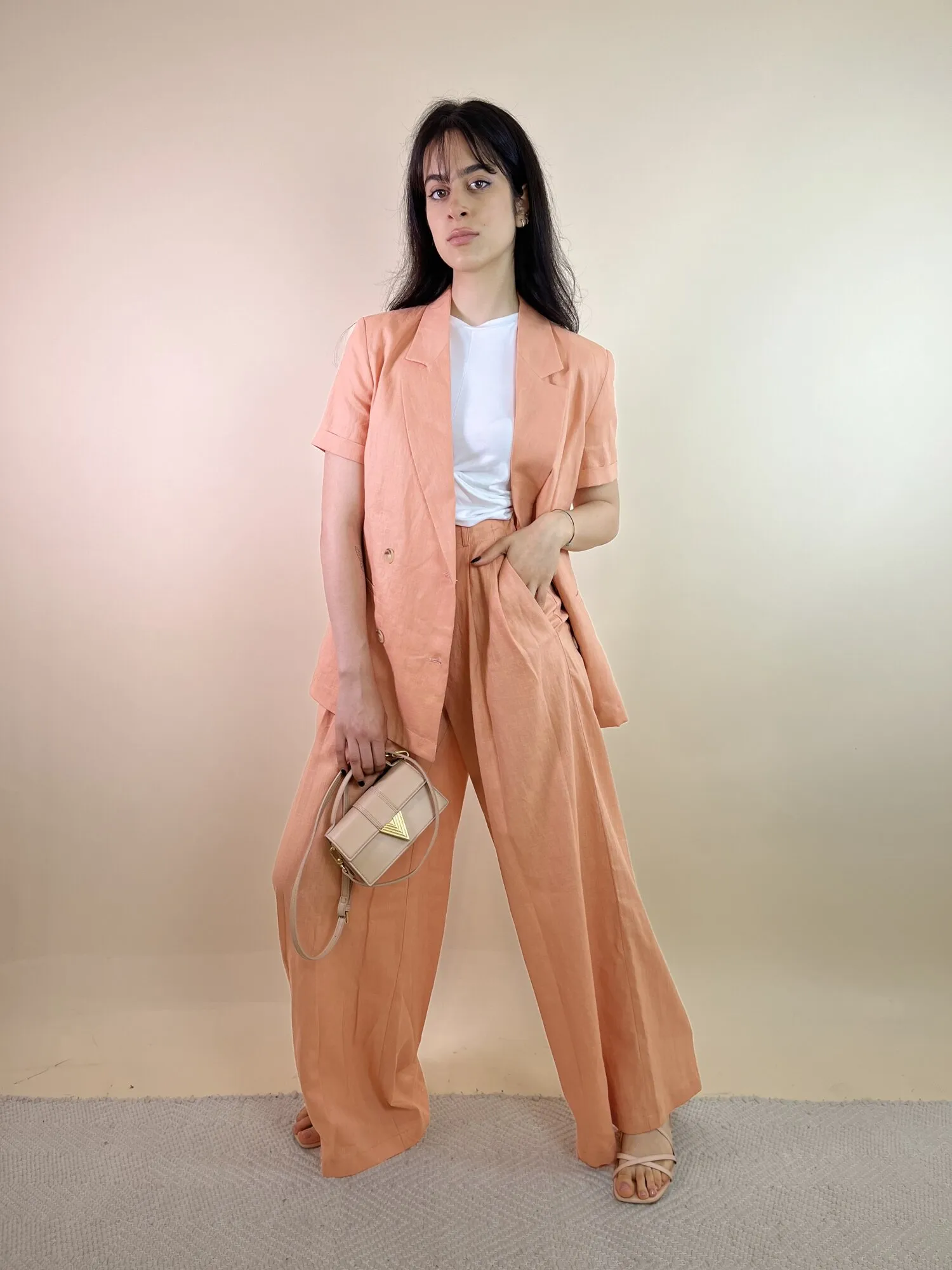 Pantalone palazzo in viscosa con coulisse  – Vicolo