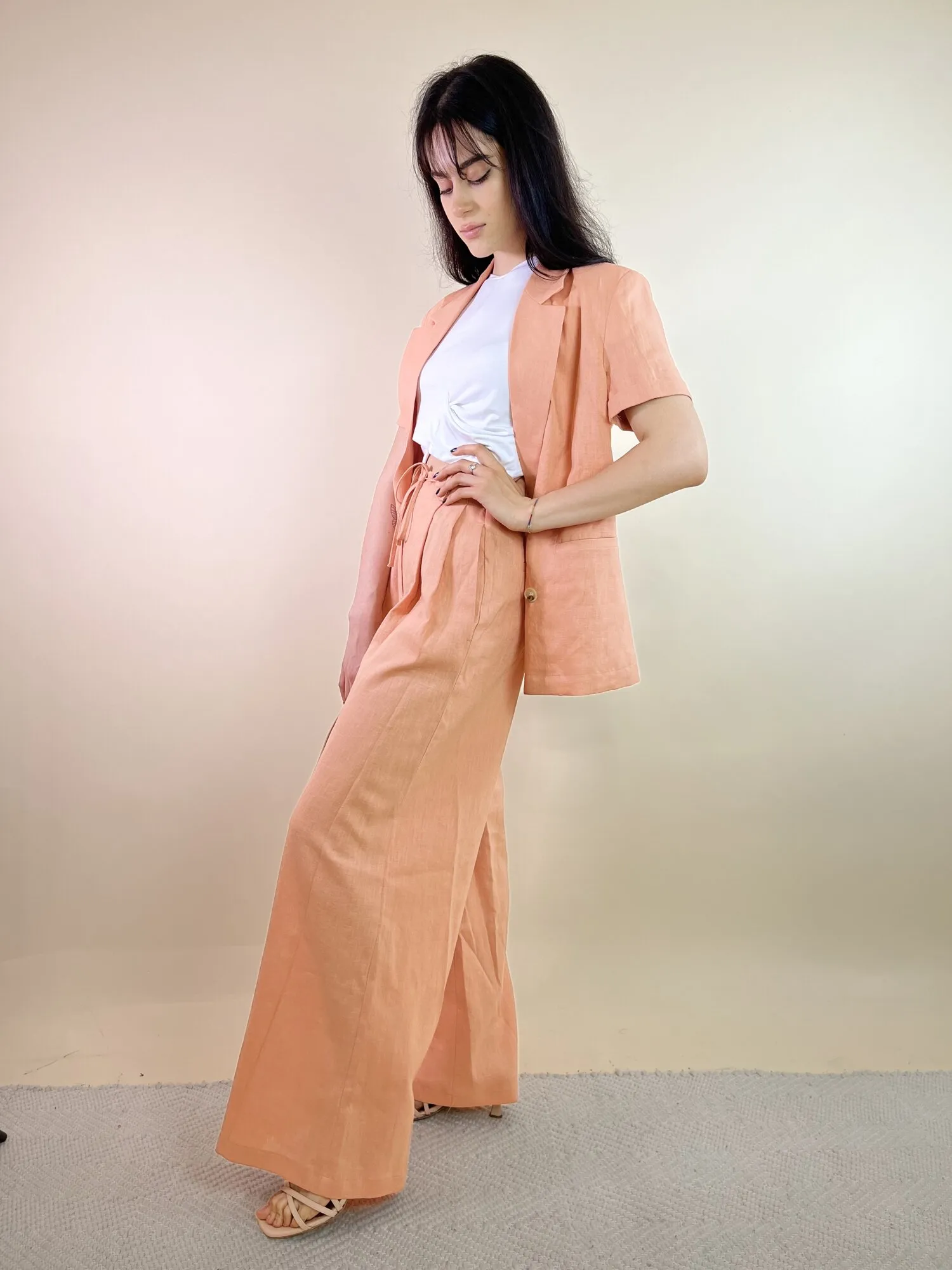 Pantalone palazzo in viscosa con coulisse  – Vicolo