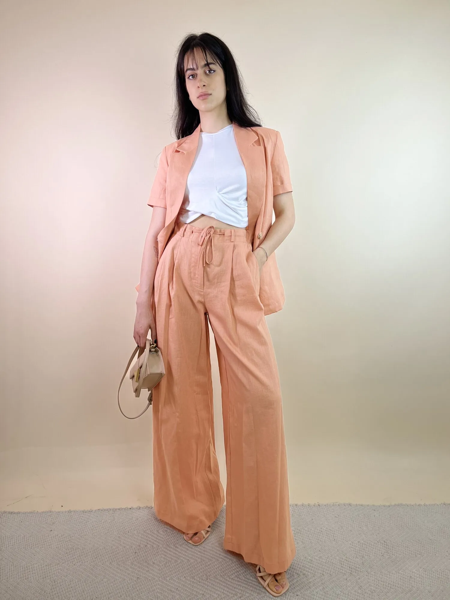Pantalone palazzo in viscosa con coulisse  – Vicolo