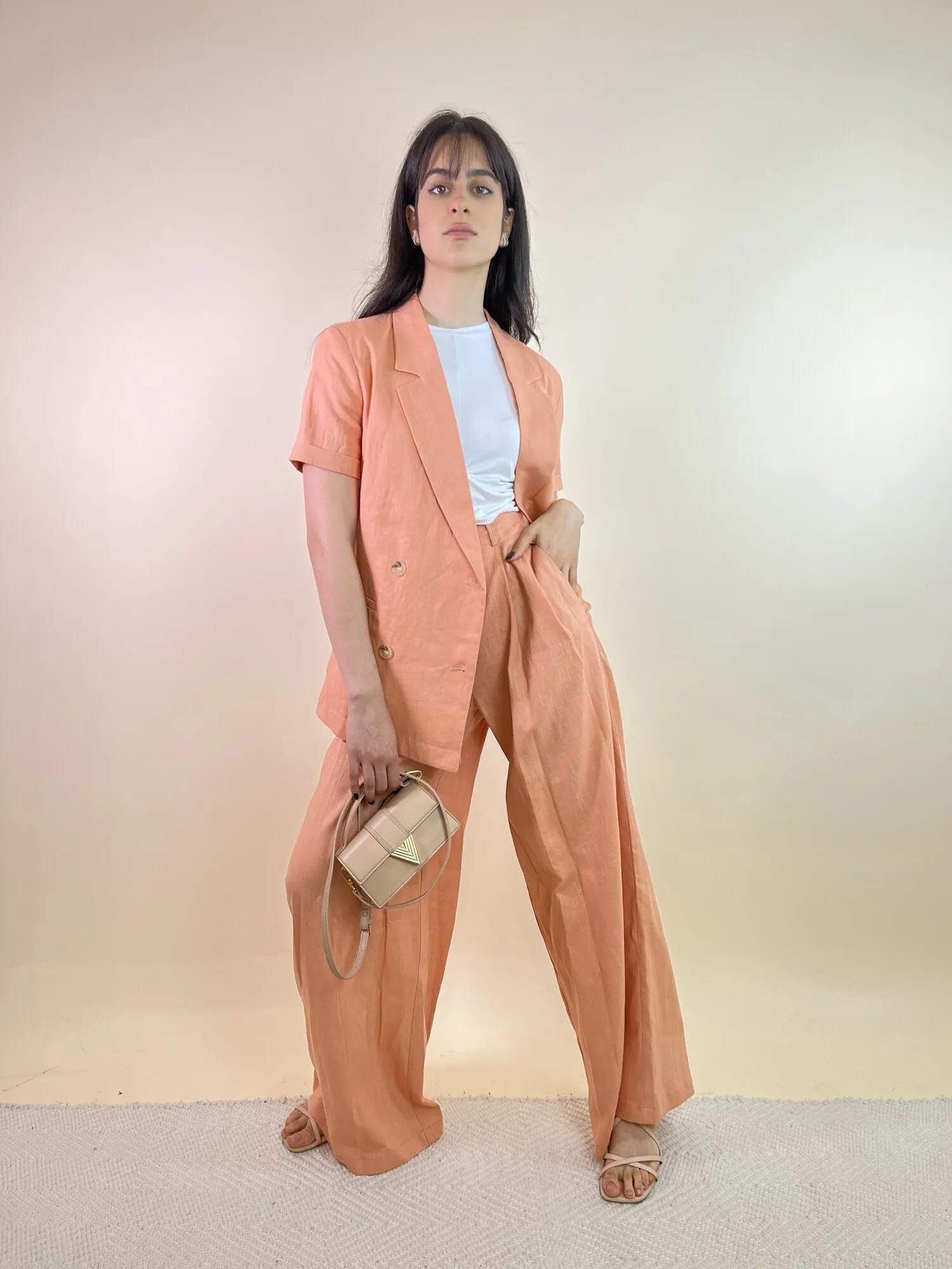 Pantalone palazzo in viscosa con coulisse  – Vicolo