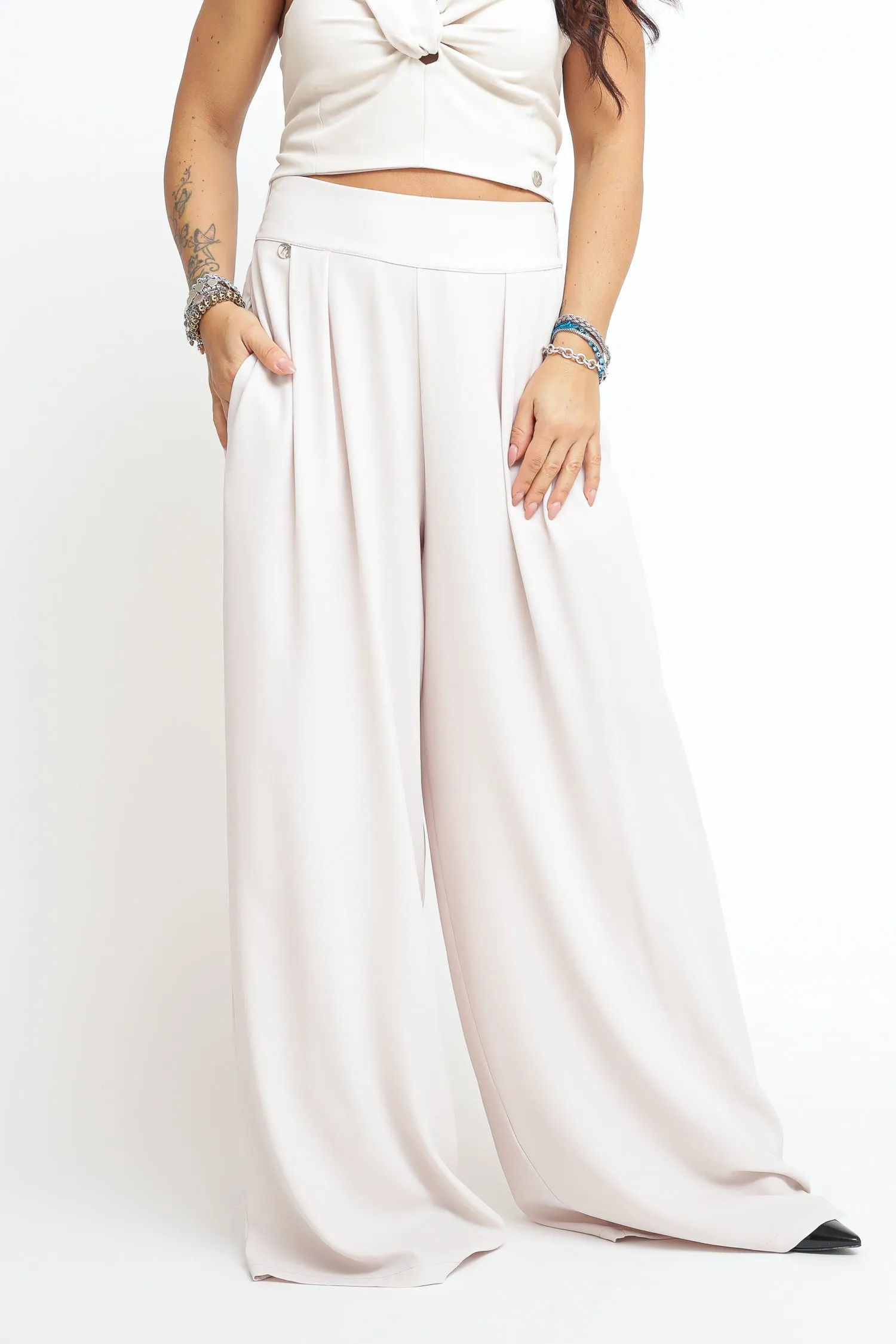 Pantalone Palazzo - Schiuma