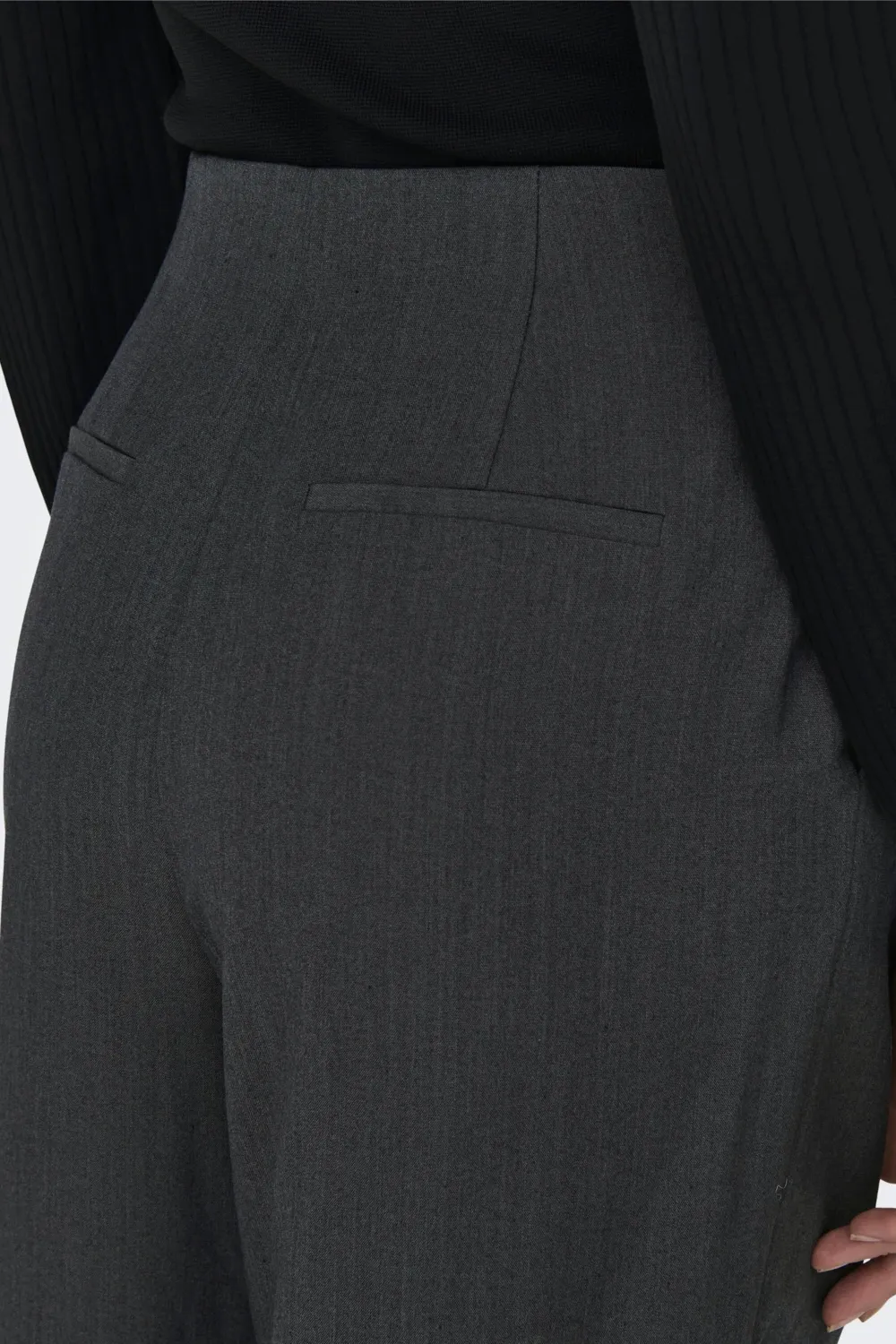 Pantaloni a palazzo Jacqueline de Yong jdycherry hw wide pleat melange pant pnt Grigio Scuro