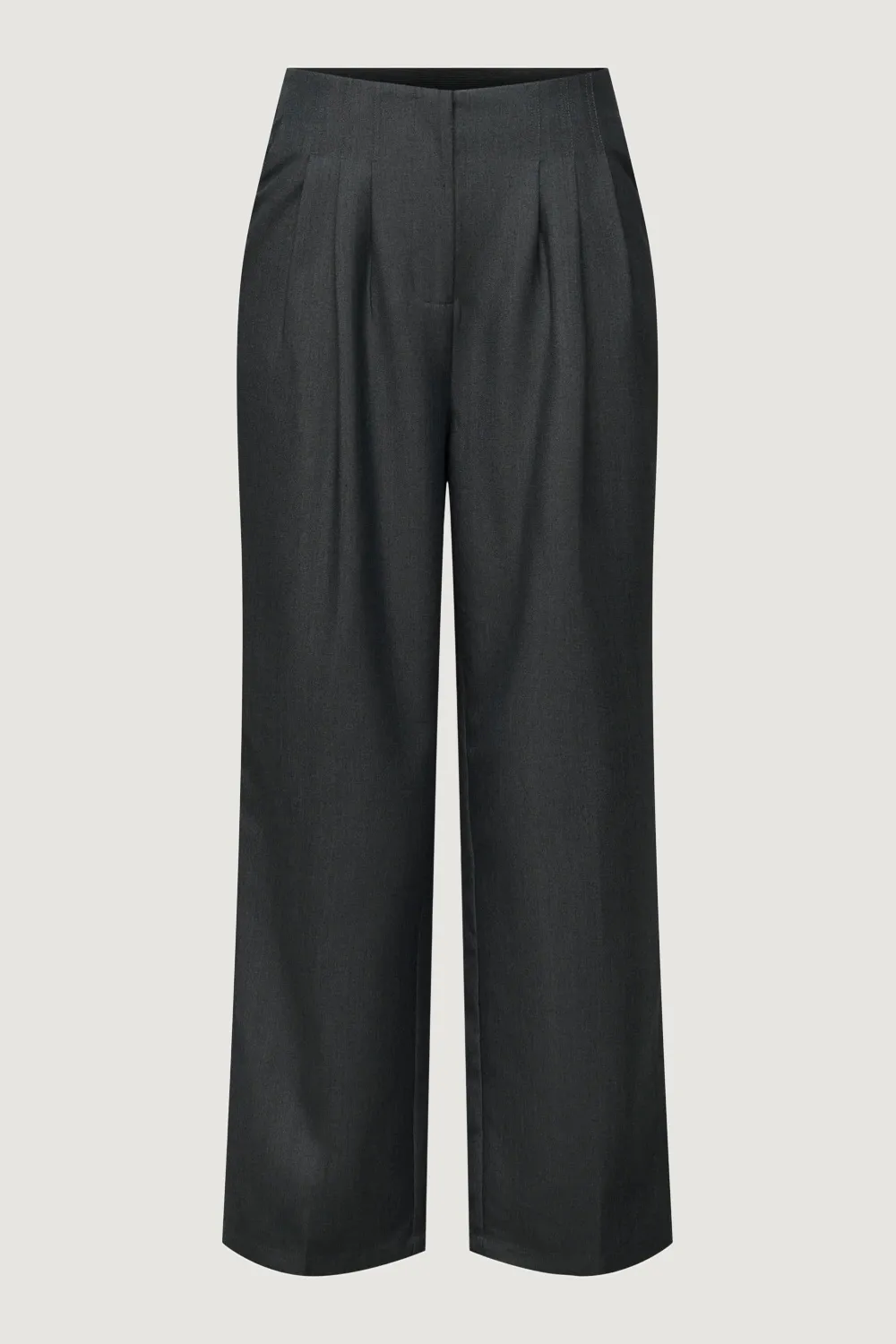 Pantaloni a palazzo Jacqueline de Yong jdycherry hw wide pleat melange pant pnt Grigio Scuro