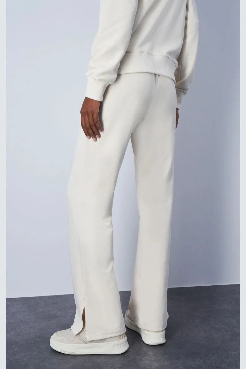Pantaloni ampi con logo donna Beige
