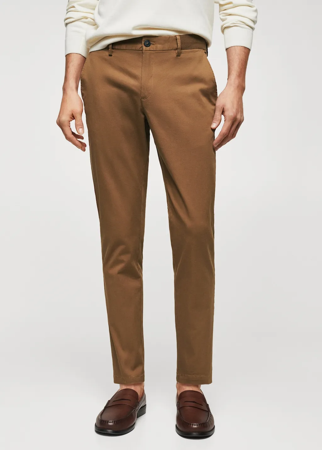 Pantaloni cotone tapered crop